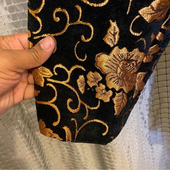 Drapers & Damon’s Vintage Floral Embellished Blazer Jacket Gold/Black Size XL - Picture 5 of 9